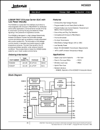 HC5523 datasheet: LSSGR/TR57 CO/Loop Carrier SLIC with Low Power Standby HC5523