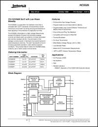 HC5526 datasheet: ITU CO/PABX SLIC with Low Power Standby HC5526