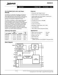 HC5515 datasheet: TU CO/PABX SLIC with Low Power Standby HC5515