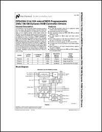 DP8422AV-20 datasheet: microCMOS Programmable 4M Dynamic RAM Controller/Driver(s) DP8422AV-20