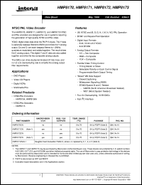 HMP8170 datasheet: NTSC/PAL Video Encoder HMP8170