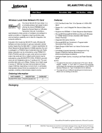 PRISM1BRD datasheet: Wireless Local Area Network PC Card PRISM1BRD