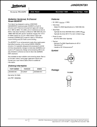 JANSR2N7281 datasheet: Radiation Hardened, N-Channel Power MOSFET JANSR2N7281