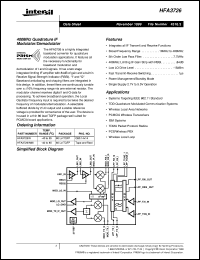 HFA3726 datasheet: 400MHz Quadrature IF Modulator/Demodulator HFA3726