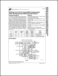 DP8431V-33 datasheet: microCMOS Programmable 256K/1M/4M Dynamic RAM Controller/Drivers [Life-time buy] DP8431V-33