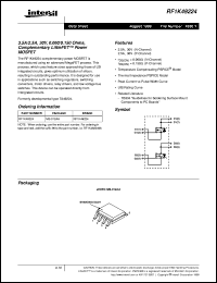 RF1K49224 datasheet: 3.5A and 2.5A, 30V, 0.060 and 0.150 Ohms, Complementary LittleFET<sup>TM</sup> Power MOSFET RF1K49224
