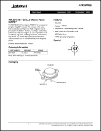 RFK70N06 datasheet: 70A, 60V, 0.014 Ohm, N-Channel Power MOSFET RFK70N06