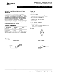 RFD20N03 datasheet: 20A, 30V, 0.025 Ohm, N-Channel Power MOSFETs RFD20N03