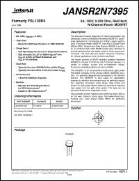 JANSR2N7395 datasheet: 8A, 100V, 0.230 Ohm, Rad Hard,  N-Channel Power MOSFET JANSR2N7395