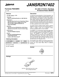 JANSR2N7402 datasheet: 3A, 500V, 2.70 Ohm, Rad Hard,  N-Channel Power MOSFET JANSR2N7402