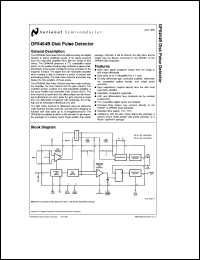 DP8464BV-2 datasheet: Disk Pulse Detector [Life-time buy] DP8464BV-2