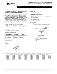 HGTP7N60B3D datasheet: 14A, 600V, UFS Series N-Channel IGBTs with Anti-Parallel Hyperfast Diode HGTP7N60B3D