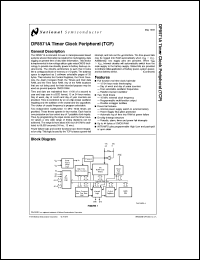 DP8571AN datasheet: Timer Clock Peripheral (TCP) [Life-time buy] DP8571AN