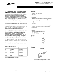 FSS923A0R datasheet: 7A, -200V, 0.650 Ohm, Rad Hard, SEGR Resistant, P-Channel Power MOSFETs FSS923A0R