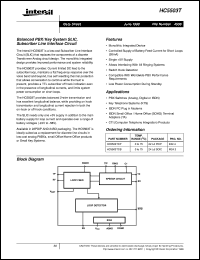 HC5503T datasheet: Balanced PBX / Key System SLIC, Subscriber Line Interface Circuit HC5503T