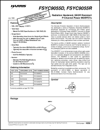 FSYC9055R datasheet: Radiation Hardened, SEGR Resistant P-Channel Power MOSFETs FSYC9055R