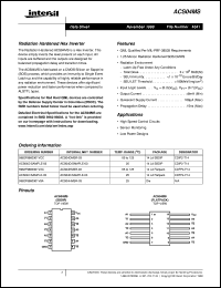 ACS04MS datasheet: Radiation Hardened Hex Inverter ACS04MS