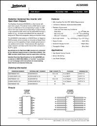 ACS05MS datasheet: Radiation Hardened Hex Inverter with Open Drain Outputs ACS05MS