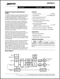 HSP50415 datasheet: Wideband Programmable Modulator HSP50415