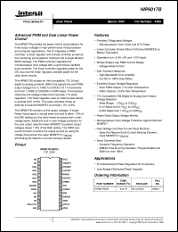 HIP6017B datasheet: Advanced PWM and Dual Linear Power Control HIP6017B