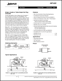 HIP1020 datasheet: Single, Double or Triple-Output Hot Plug HIP1020