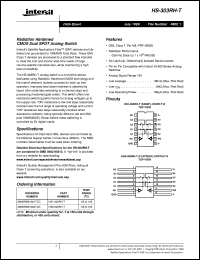 HS-303RH-T datasheet: Radiation Hardened CMOS Dual SPDT Analog Switch HS-303RH-T