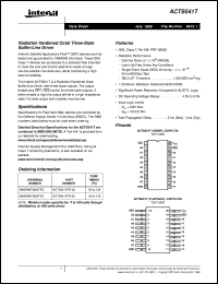 ACTS541T datasheet: Radiation Hardened Octal Three-State Buffer/Line Driver ACTS541T