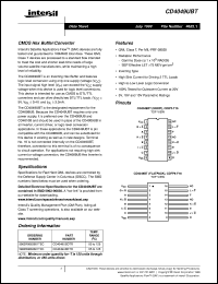 CD4049UBT datasheet: CMOS Hex Buffer/Converter CD4049UBT