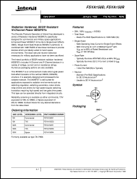 FSYA150D datasheet: Radiation Hardened, SEGR Resistant N-Channel Power MOSFETs FSYA150D