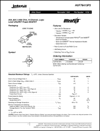 HUF76413P3 datasheet: 22A, 60V, 0.056 Ohm, N-Channel, Logic Level UltraFET Power MOSFET HUF76413P3