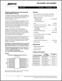 HS-4424RH datasheet: Radiation Hardened Dual, Non-Inverting Power MOSFET Drivers HS-4424RH