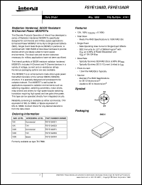 FSYE13A0D datasheet: Radiation Hardened, SEGR Resistant N-Channel Power MOSFETs FSYE13A0D
