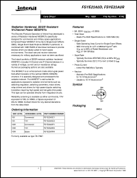 FSYE23A0R datasheet: Radiation Hardened, SEGR Resistant N-Channel Power MOSFETs FSYE23A0R