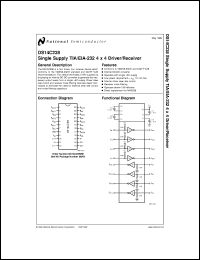 DS14C238WMX datasheet: Single Supply TIA/EIA-232 4x4 Driver/Receiver DS14C238WMX