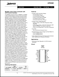 HIP6500 datasheet: Multiple Linear Power Controller with ACPI Control Interface HIP6500