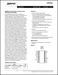 HIP6502 datasheet: Multiple Linear Power Controller with ACPI Control Interface HIP6502