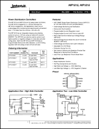 HIP1015 datasheet: Power Distribution Controllers HIP1015