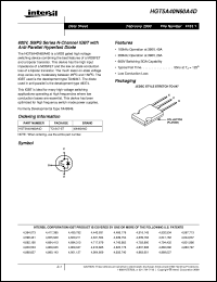 HGT5A40N60A4D datasheet: 600V, SMPS Series N-Channel IGBT with Anti-Parallel Hyperfast Diode HGT5A40N60A4D