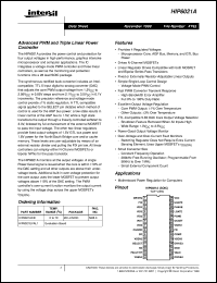HIP6021A datasheet: Advanced PWM and Triple Linear Power Controller HIP6021A