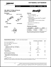 HUF75829D3 datasheet: 18A, 150V, 0.110 Ohm, N-Channel, UltraFET Power MOSFET HUF75829D3