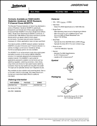 JANSR2N7440 datasheet: Formerly Available as FSS913A0R4, Radiation Hardened, SEGR Resistant, P-Channel Power MOSFETs JANSR2N7440