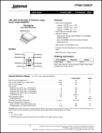 ITF86172SK8T datasheet: 10A, 30V, 0.016 Ohm, P-Channel, Logic Level, Power MOSFET ITF86172SK8T