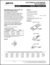 HGT1S7N60A4DS datasheet: 600V, SMPS Series N-Channel IGBT with Anti-Parallel Hyperfast Diode HGT1S7N60A4DS