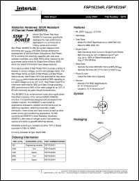 FSPYE234R datasheet: Radiation Hardened, SEGR Resistant N-Channel Power MOSFETs FSPYE234R