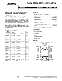 LM324 datasheet: Quad, 1MHz, Operational Amplifiers for Commercial, Industrial, and Military Applications LM324