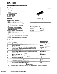 HA11235 datasheet: Synchronous signal processing system HA11235