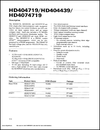 HD404439H datasheet: 4-bit single-chip microcomputer cash incorporating five timers, two serial interfaces, an A/D converter, an input capture timer and an output compare timer HD404439H