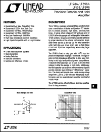 LF198 datasheet: Precision Sample and Hold Amplifier LF198