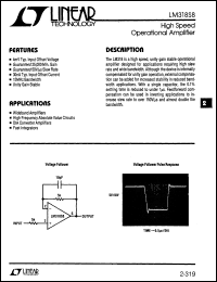 LM318 datasheet: High Speed Operational Amplifier LM318