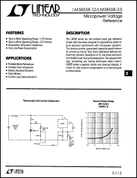 LM385 datasheet: Micropower Voltage Reference LM385